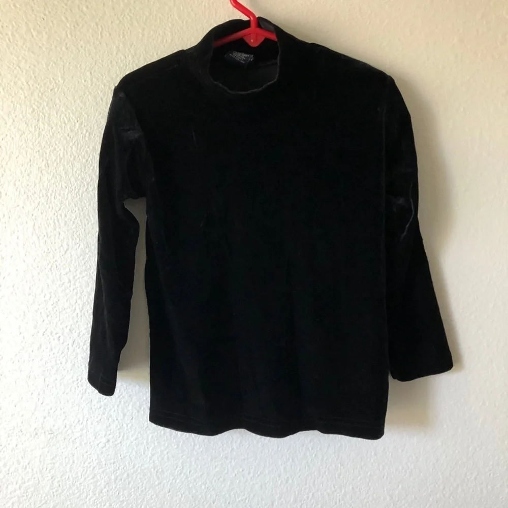 Y2K Gap Velvet Mock Neck Blouse Kids